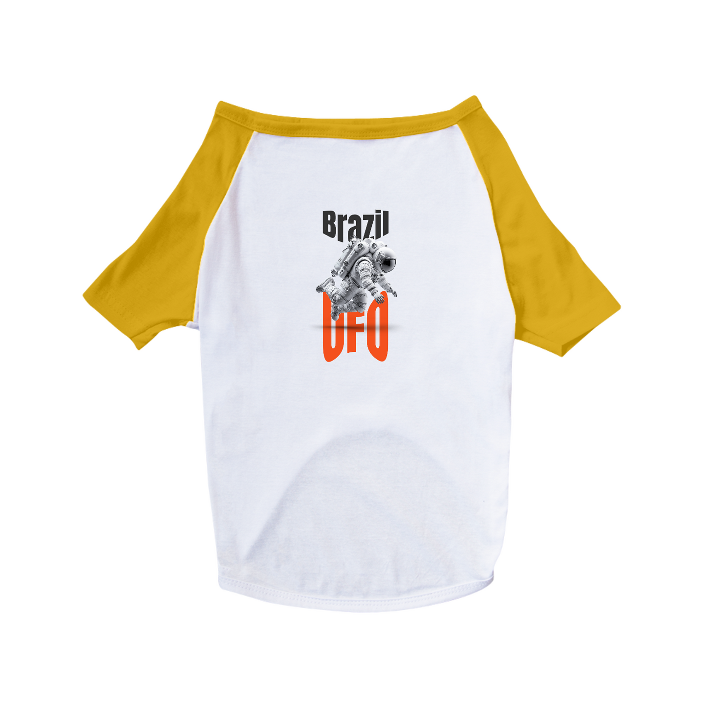 T-SHIRT PET DOG - ASTRONAUTA - BRAZIL UFO