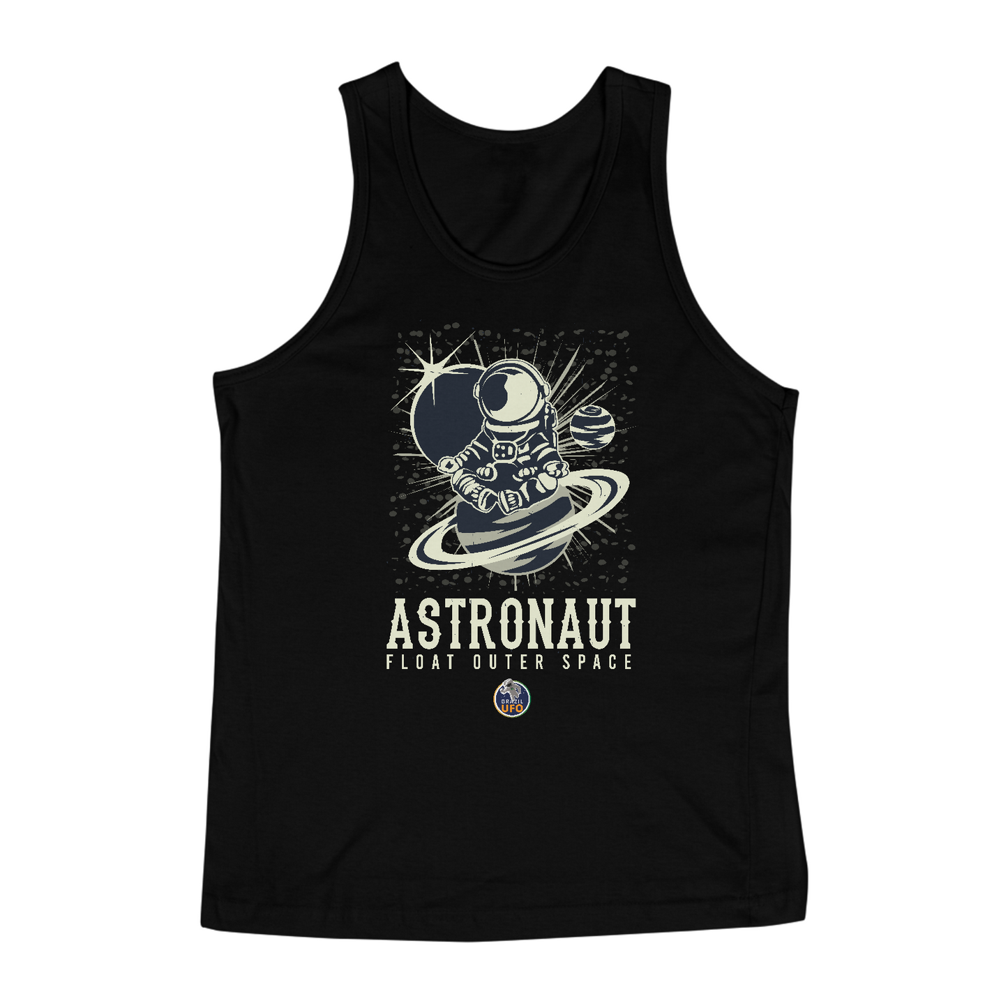 CAMISETA REGATA CLASSIC - ASTRONAUT FLOAT OUTER SPACE - BRAZIL UFO