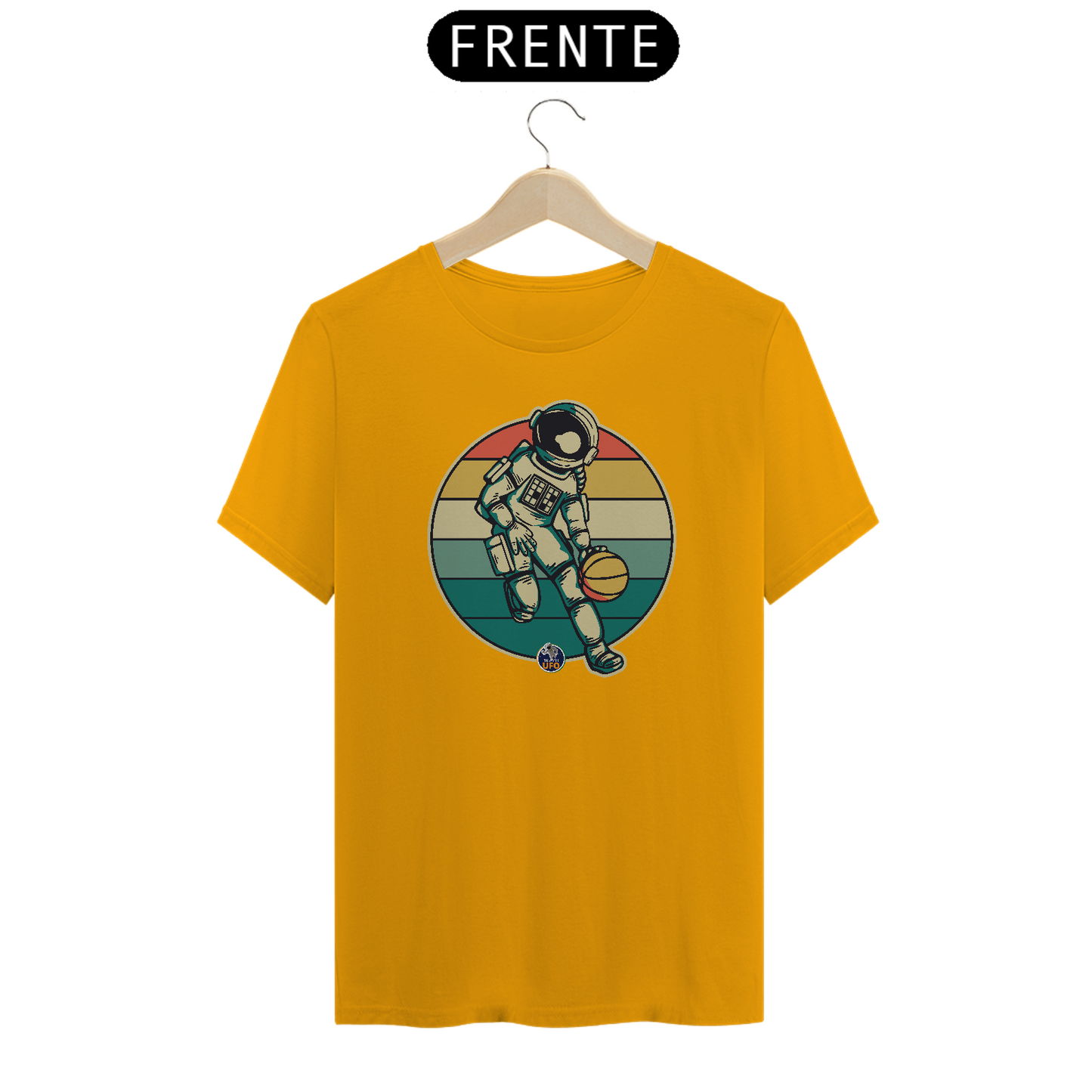 CAMISETA ASTRONAUTA NO BASQUETE - BRAZIL UFO
