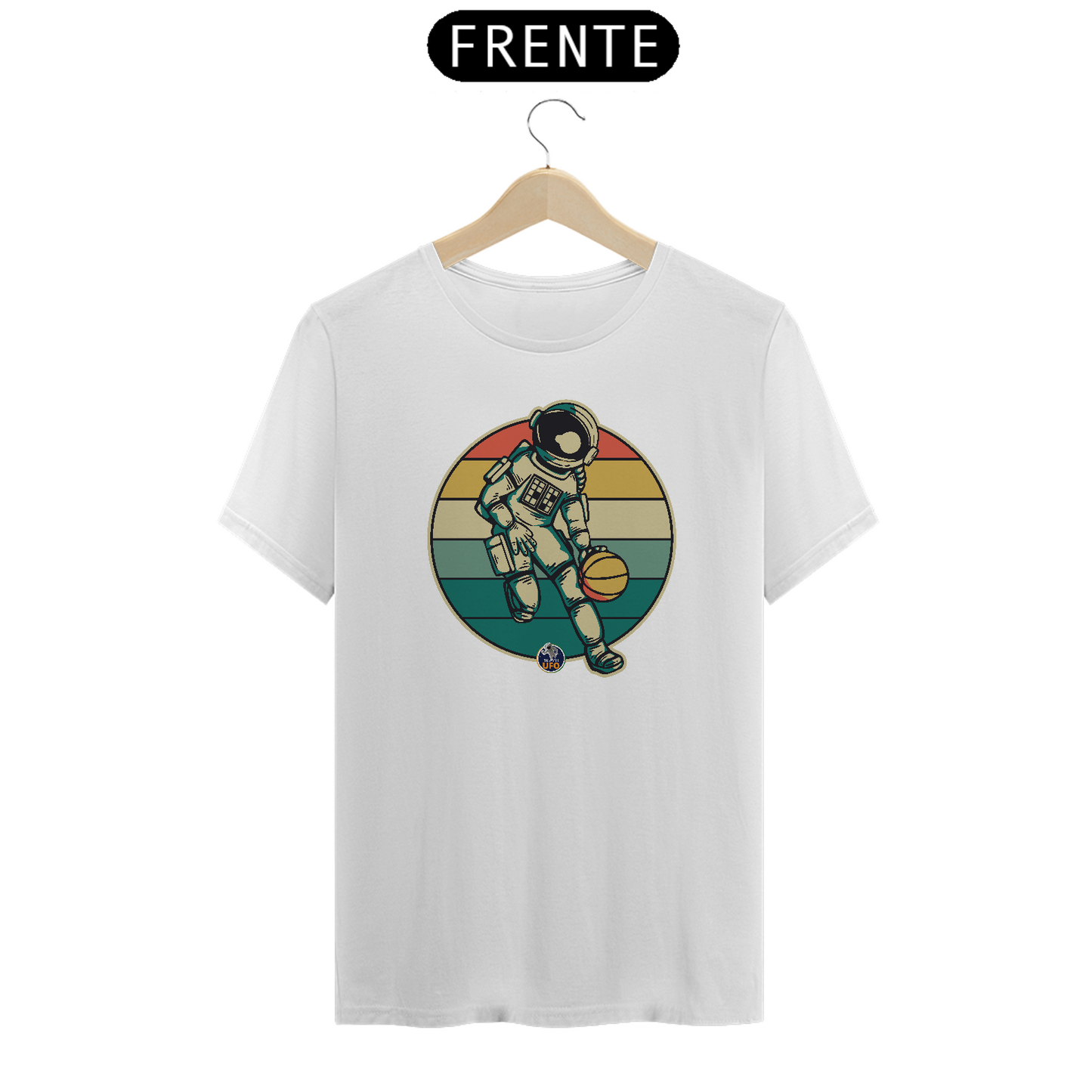 CAMISETA ASTRONAUTA NO BASQUETE - BRAZIL UFO