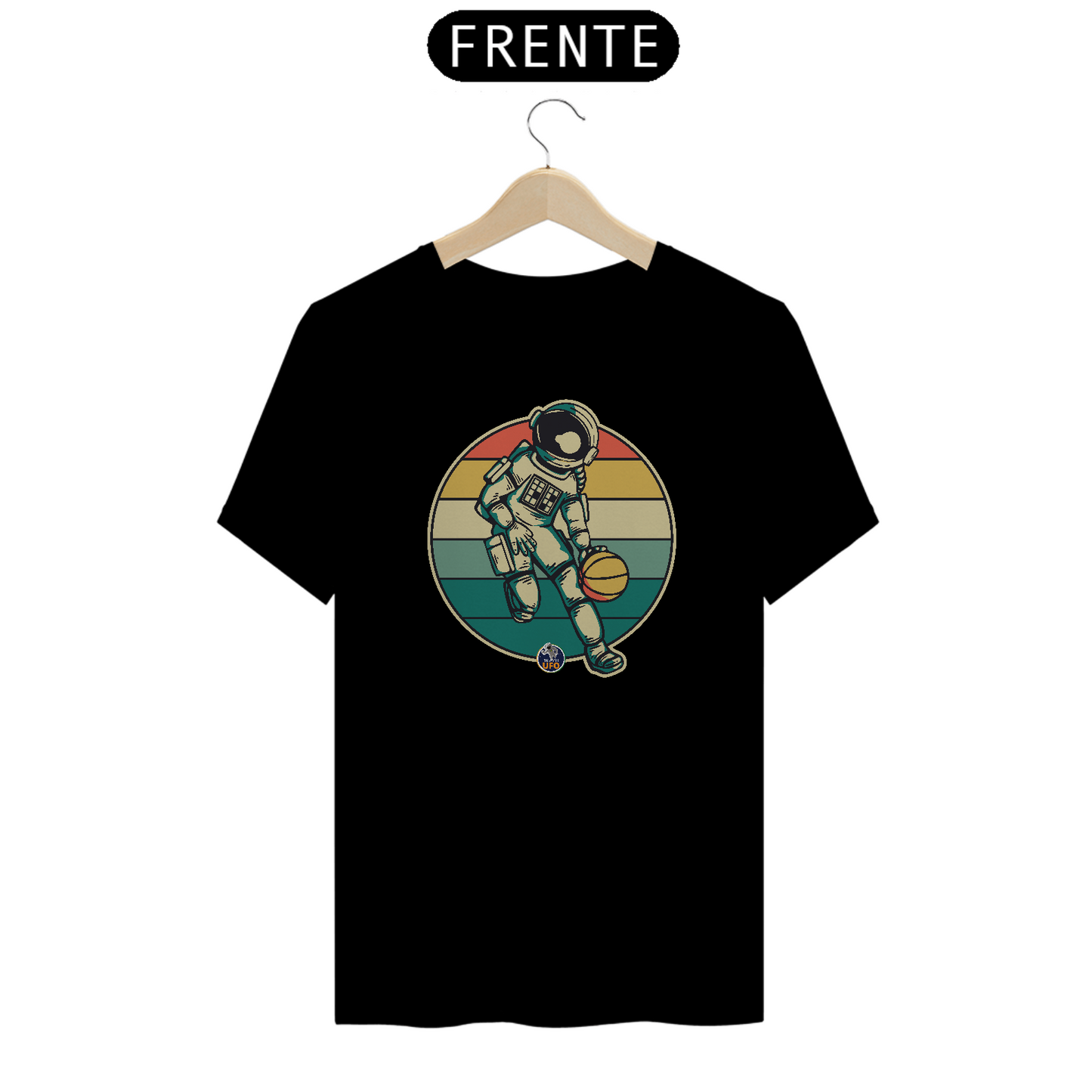 CAMISETA ASTRONAUTA NO BASQUETE - BRAZIL UFO