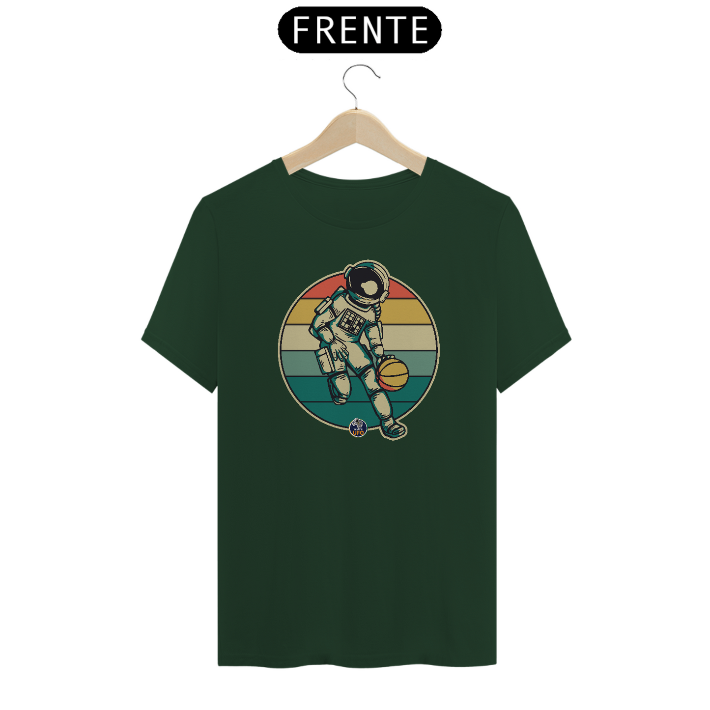 CAMISETA ASTRONAUTA NO BASQUETE - BRAZIL UFO