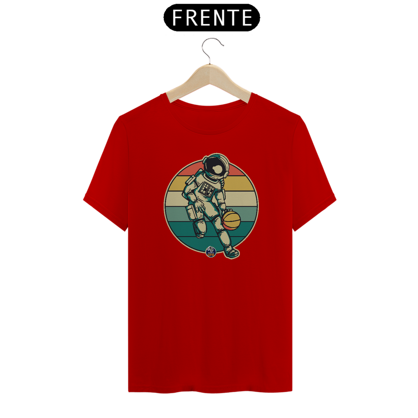 CAMISETA ASTRONAUTA NO BASQUETE - BRAZIL UFO